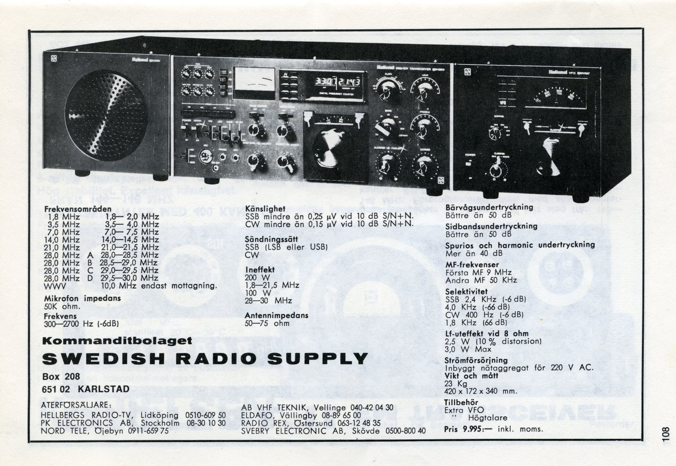 Swedish radio supply karlstad